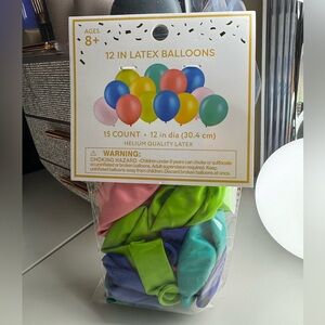 3/$15 Festive Voice 12 Inch Latex Balloons 15 Count Multicolor Party Decor